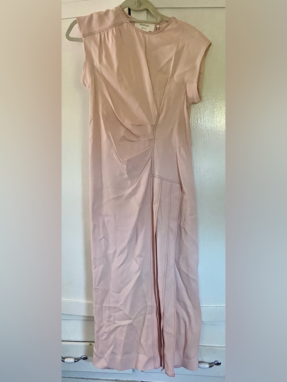 Sportmax Blush Pink Draped Maxi Dress - Picture 2 of 8